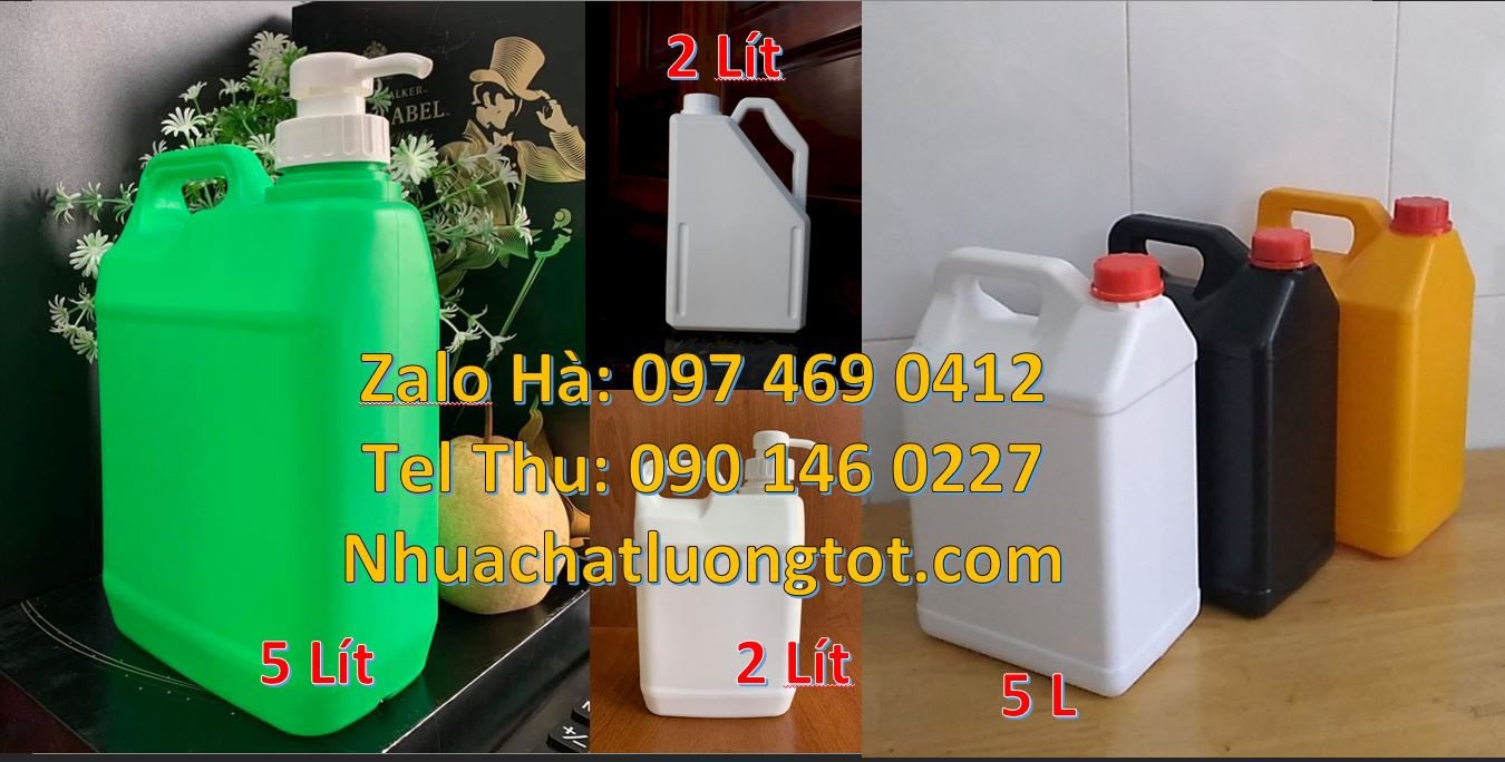 can nhựa 10l đựng nước tẩy rửa,can 2l đựng dầu ăn,can nhựa 5l đựng sơn