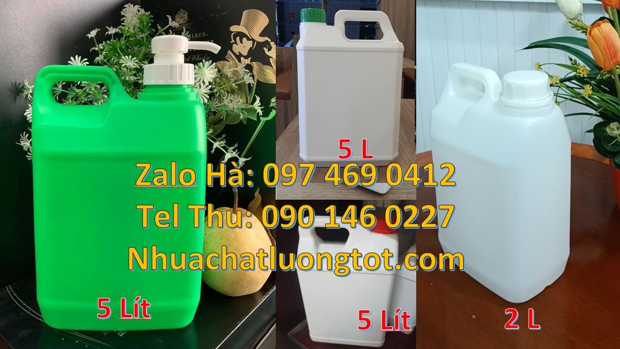 can nhựa 10l đựng nước tẩy rửa,can 2l đựng dầu ăn,can nhựa 5l đựng sơn