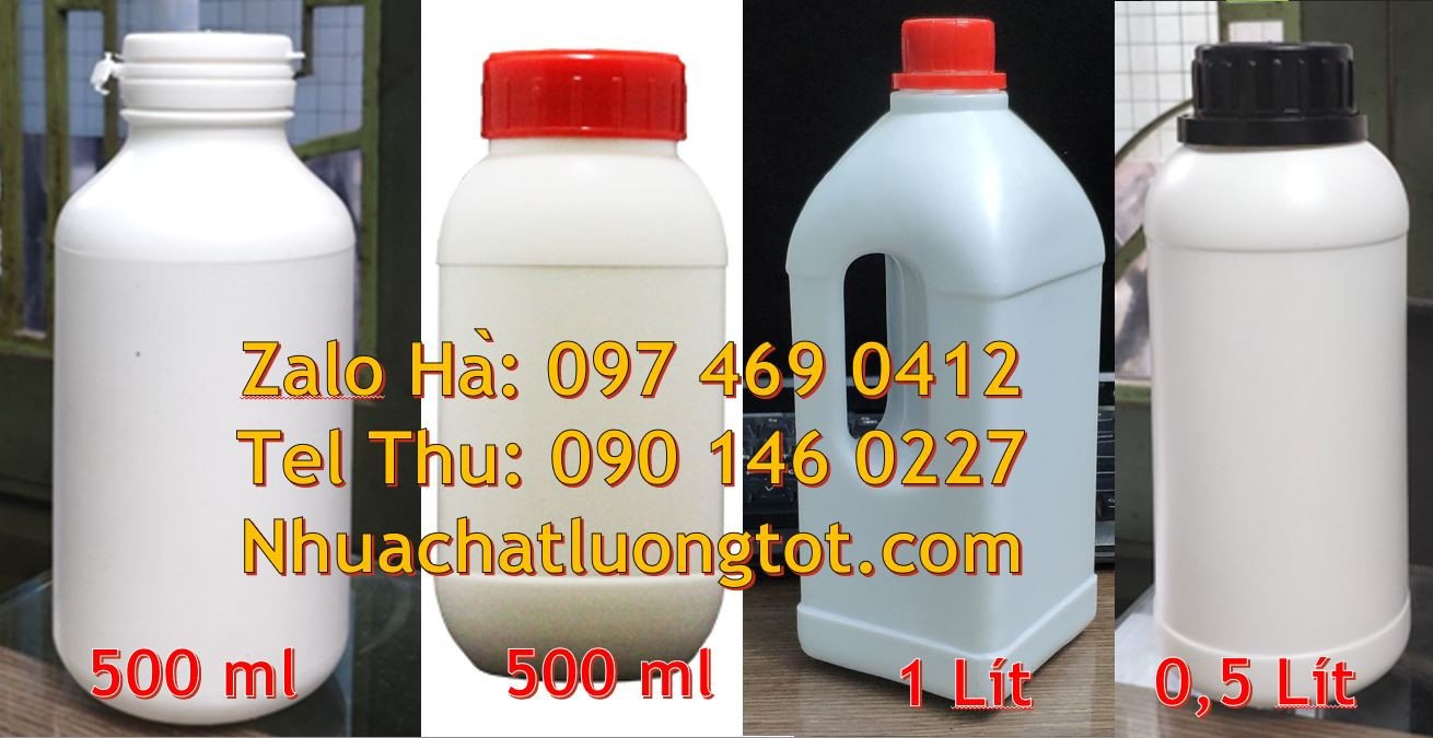 chai 250ml trắng đục,chai 500ml tròn xanh,chai 100ml trong suốt giá rẻ