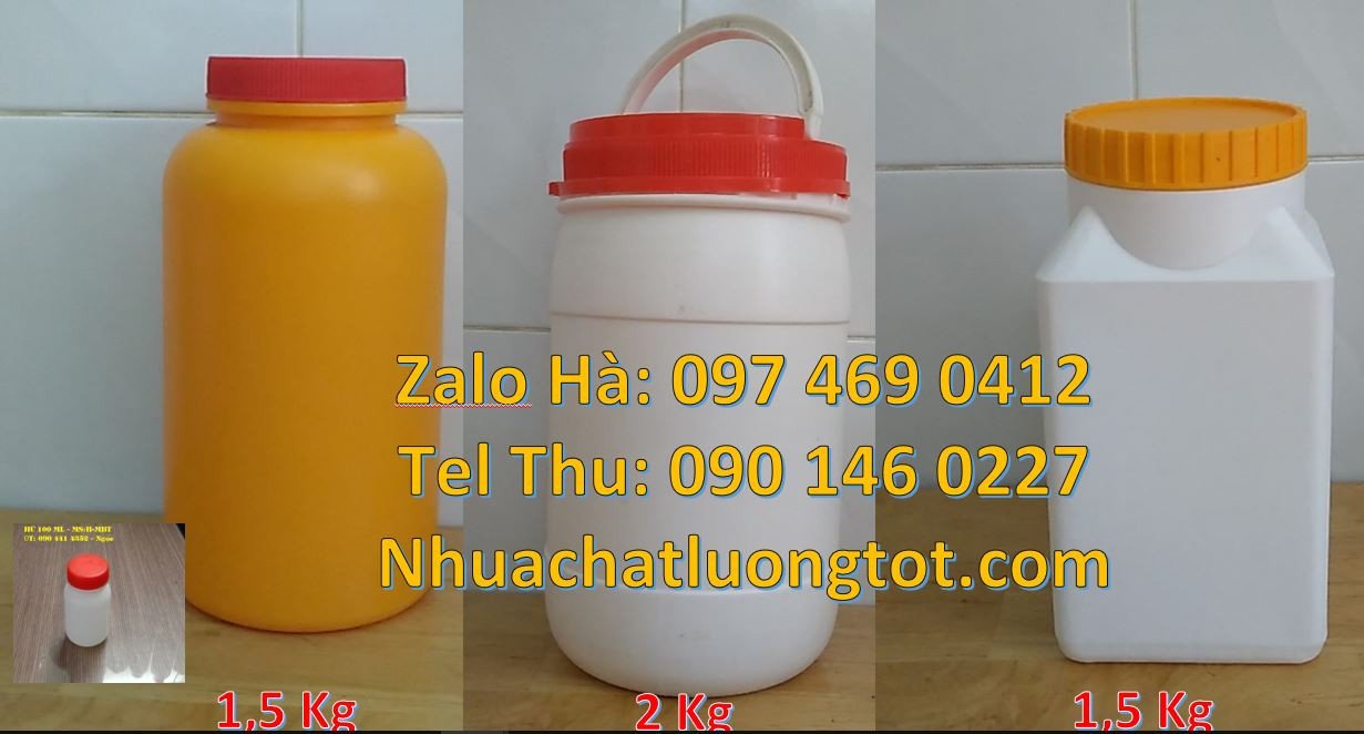 hũ 100gram đựng hóa chất,hũ 1kg đựng phân nước,hũ nhựa trắng giá rẻ