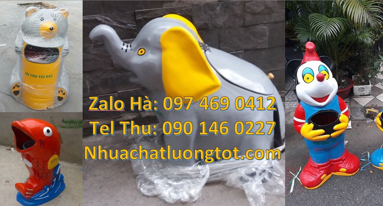cung cấp sĩ lẻ thùng rác hình con vật,thùng rác hình gấu,cá heo,voi