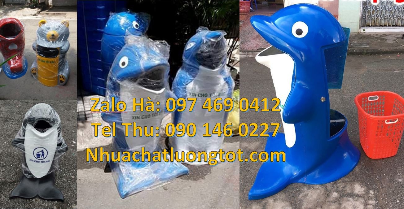 cung cấp sĩ lẻ thùng rác hình con vật,thùng rác hình gấu,cá heo,voi