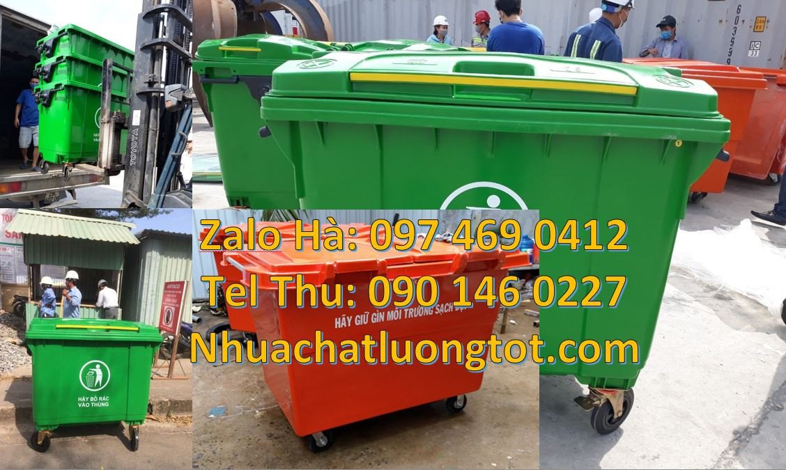 Bán xe thu gom rác cỡ lớn 660l nắp đậy có bánh xe,xe thu gom rác 1000l