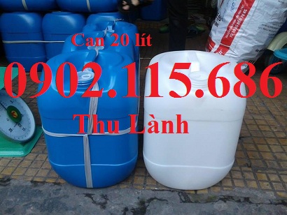 Bán can nhựa 20 lít, can đựng hóa chất 20 lít, can dày 20 lít