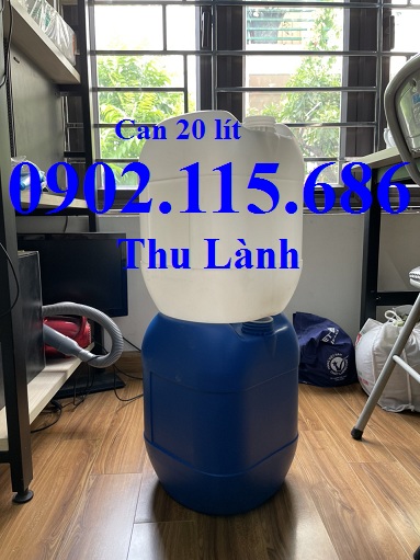 Bán can nhựa 20 lít, can đựng hóa chất 20 lít, can dày 20 lít