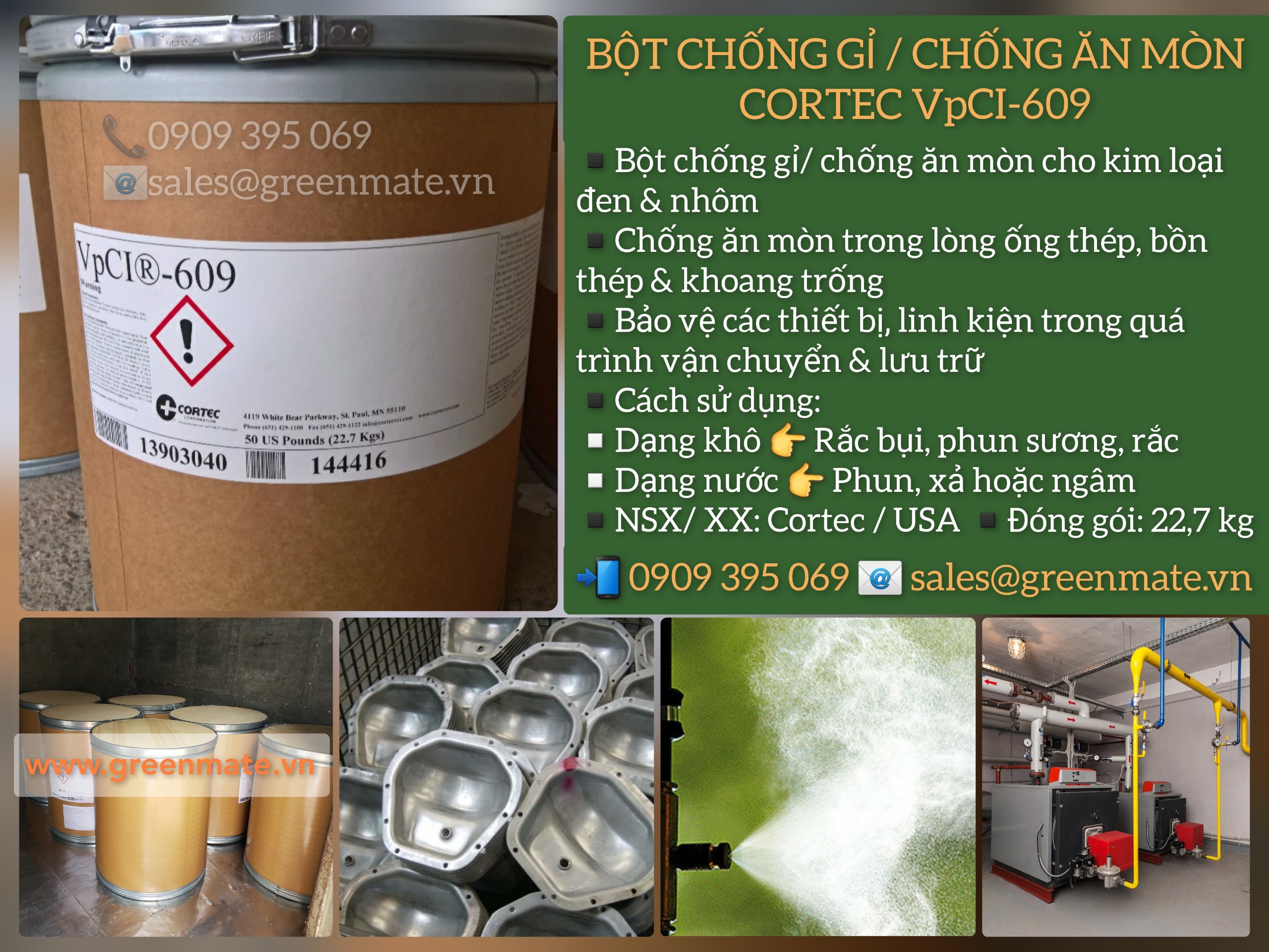 Bột chống gỉ/chống ăn mòn Cortec VpCI-609