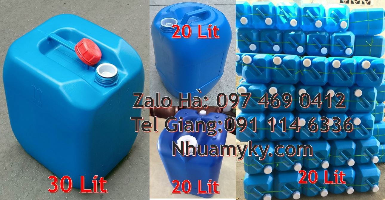 can nhựa dày 25l đựng nước,can nhựa 20l màu xanh, can nhựa 18l giá rẻ