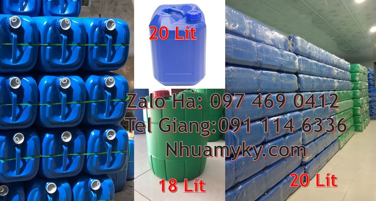 can nhựa dày 25l đựng nước,can nhựa 20l màu xanh, can nhựa 18l giá rẻ