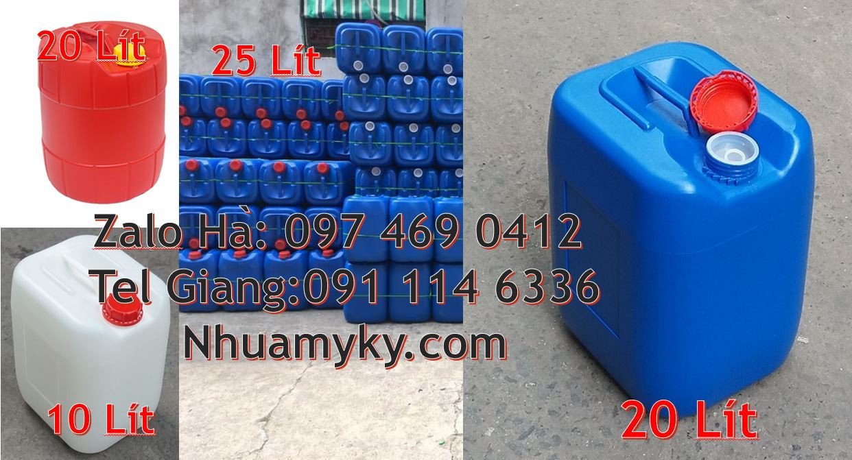 can nhựa dày 25l đựng nước,can nhựa 20l màu xanh, can nhựa 18l giá rẻ