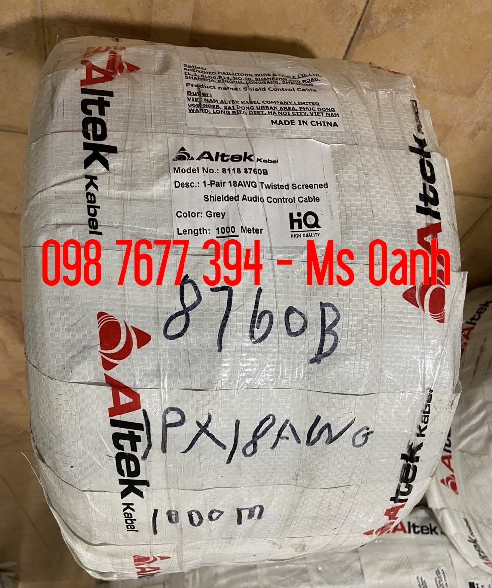 cáp tín hiệu chống nhiễu 8c x 18awg, cáp tín hiệu 4pr