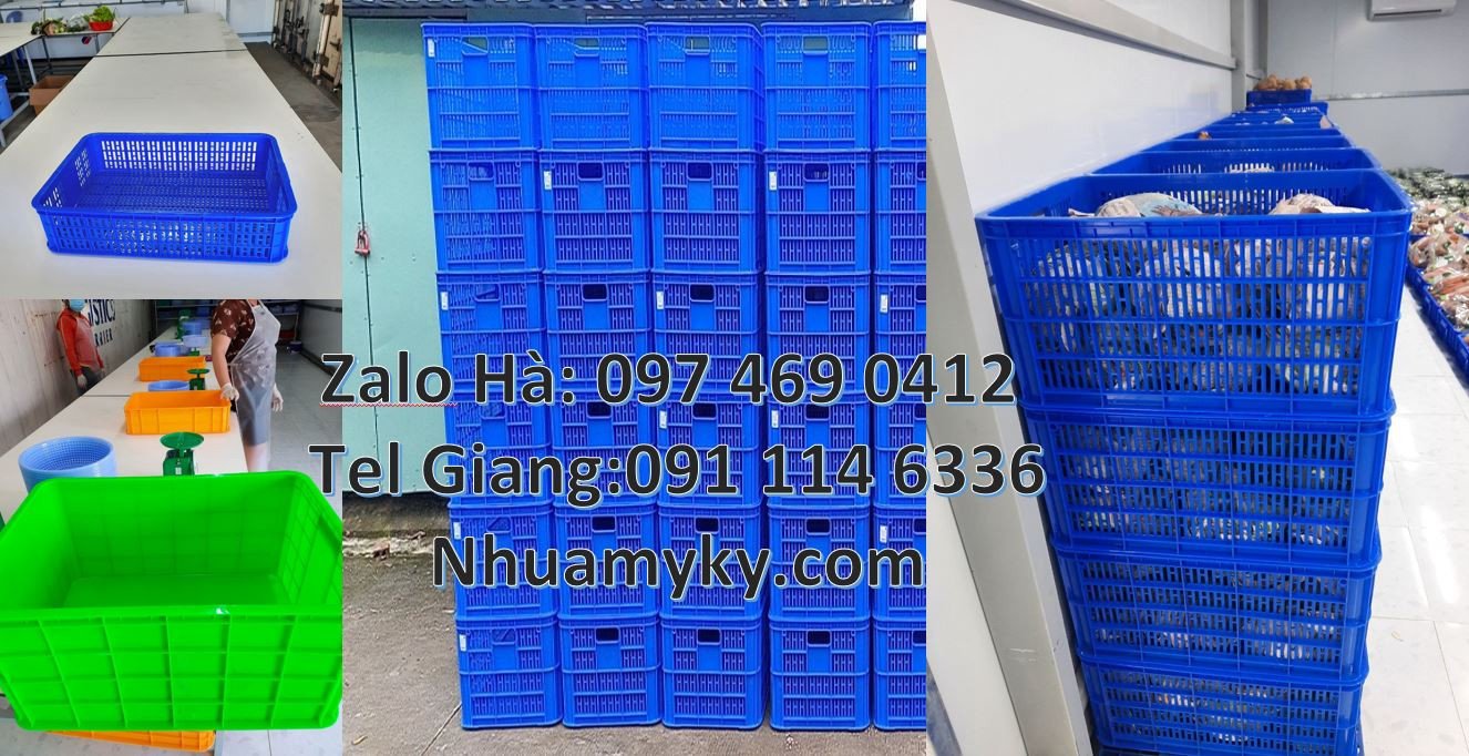 sóng nhựa công nghiệp,rổ nhựa xanh vàng,sóng hở 4t5,giỏ nhựa đựng hảis