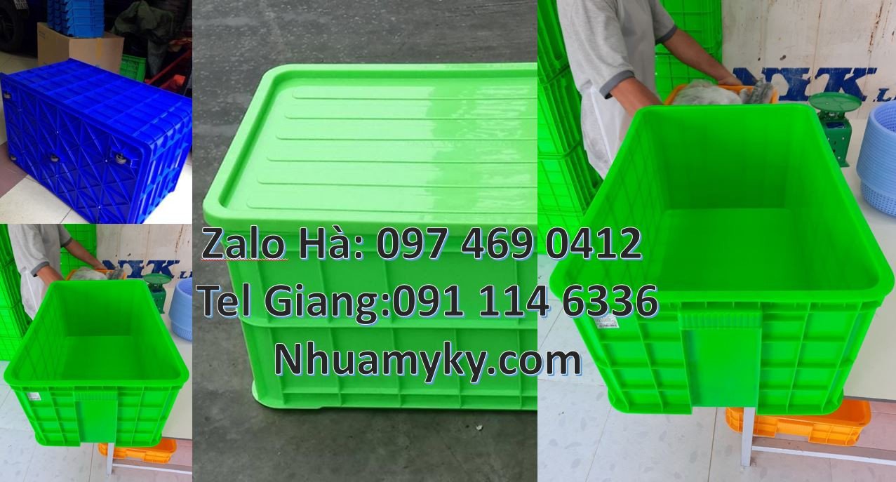 sóng nhựa công nghiệp,rổ nhựa xanh vàng,sóng hở 4t5,giỏ nhựa đựng hảis