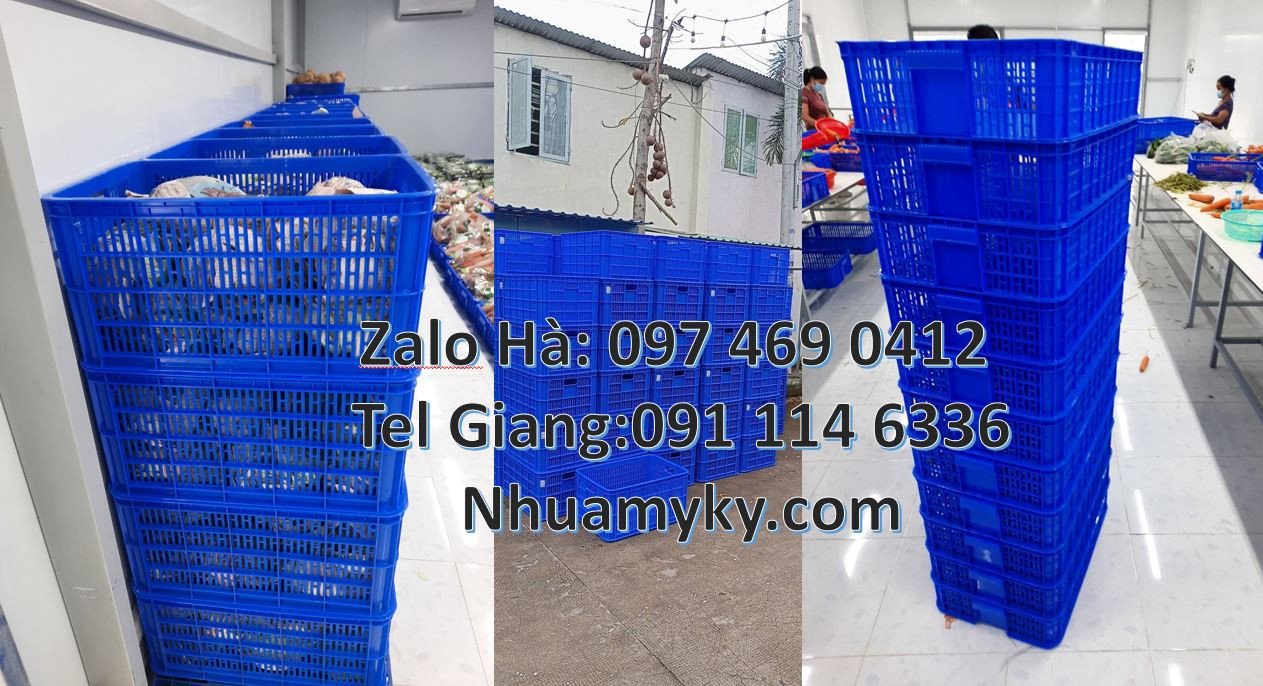 sóng nhựa công nghiệp,rổ nhựa xanh vàng,sóng hở 4t5,giỏ nhựa đựng hảis