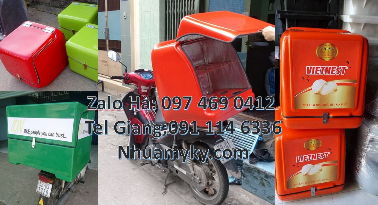 thùng ship hàng giữ nhiệt,thùng giao bưu phẩm,thùng chở hàng sau xe má