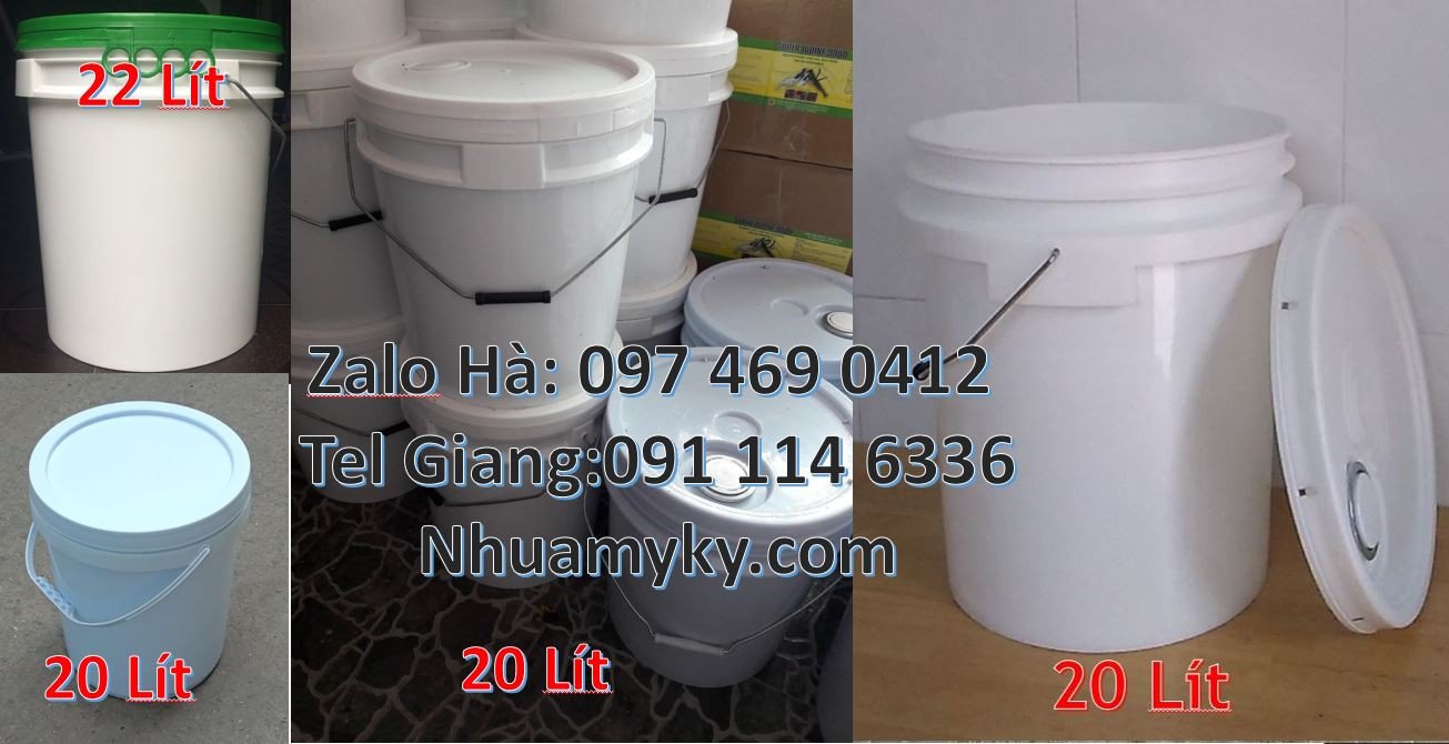 vỏ thùng đựng sơn 19l, xô nhựa 20l quai sắt,xô nhựa 18l chiết rót giá
