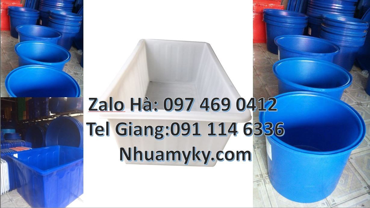 thùng nhựa chữ nhật 1000l,thùng nhựa tròn 2000l màu xanh giá rẻ nhất