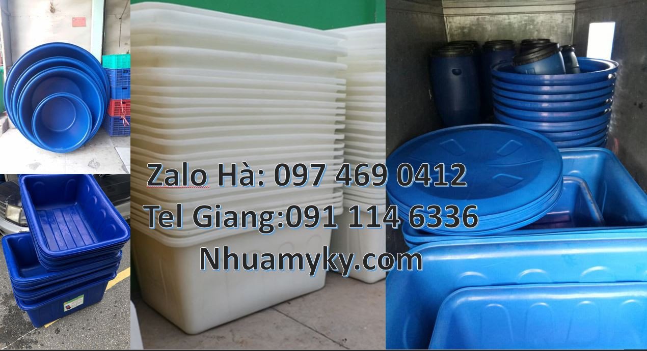 thùng nhựa chữ nhật 1000l,thùng nhựa tròn 2000l màu xanh giá rẻ nhất