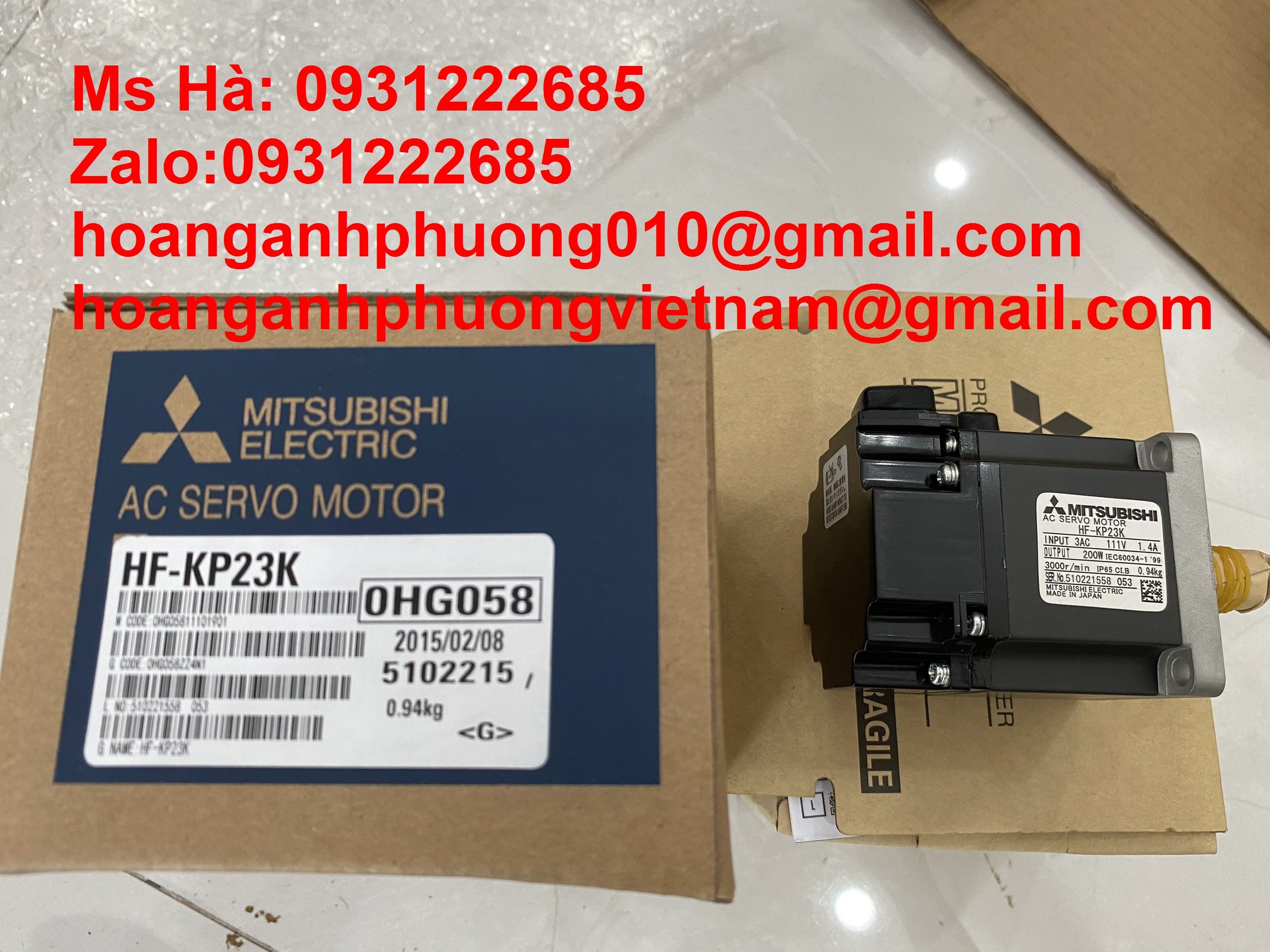 Bộ motor HF-KP23K mitsubishi nhập mới - melservo J3