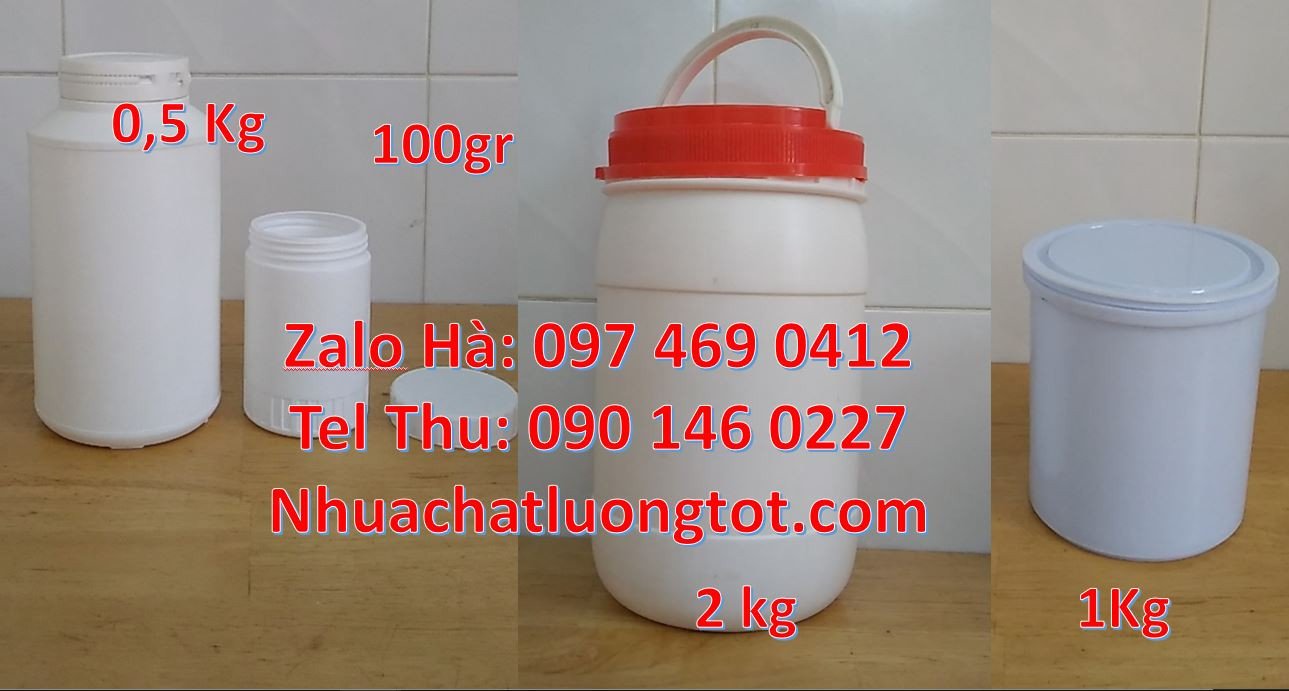 hũ vuông trắng 0.5kg,hũ 2k đựng xà phòng,hũ nhựa 1k đựng dầu ăn giá rẻ