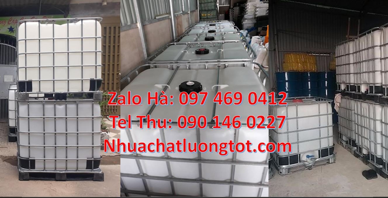 bồn nhựa ibc 1000l mới,tank nhựa trắng 1000l đựng chất lỏng giá rẻ hcm