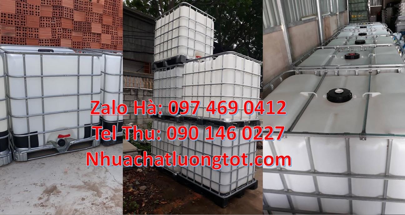 bồn nhựa ibc 1000l mới,tank nhựa trắng 1000l đựng chất lỏng giá rẻ hcm