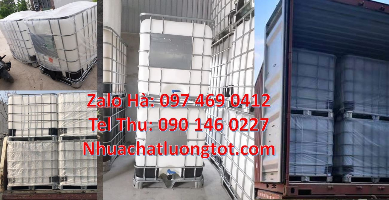 bồn nhựa ibc 1000l mới,tank nhựa trắng 1000l đựng chất lỏng giá rẻ hcm