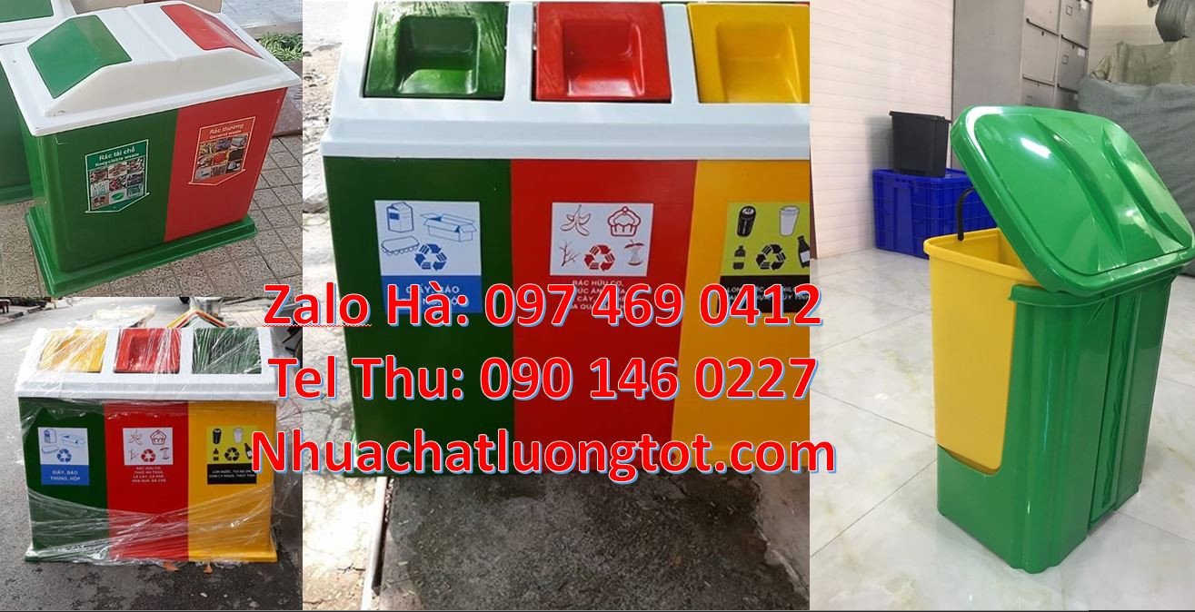 thùng rác 3 ngăn 3 màu giá rẻ,thùng rác 2 ngăn.thùng rác đạp chân nắp