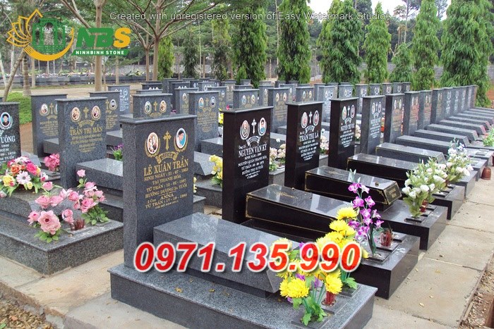 Mẫu mộ đá hoa cương đẹp bán tại Kon Tum - mộ đá