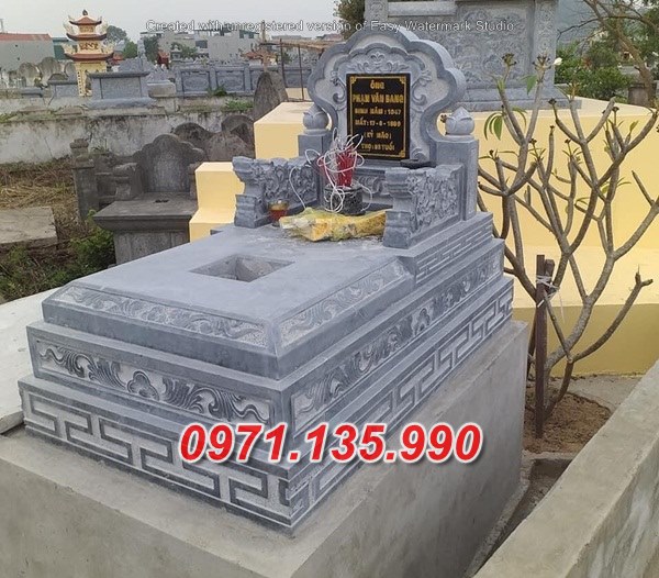 Mẫu mộ đá tam cấp để tro cốt đẹp bán tại tây ninh - mộ đá đơn giản
