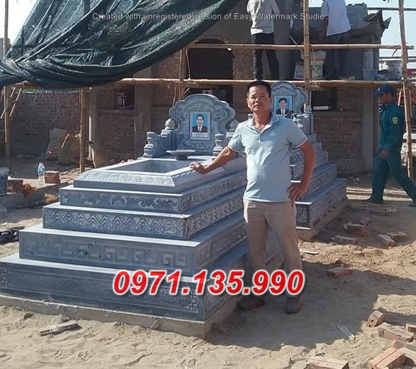 Mẫu mộ đá tam cấp để tro cốt đẹp bán tại tây ninh - mộ đá đơn giản