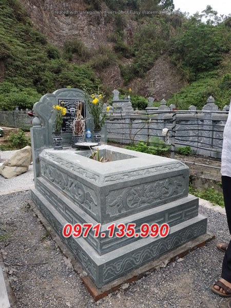 mẫu mộ đá tam cấp để tro cốt đẹp bán tại đồng nai - mộ đá đơn giản