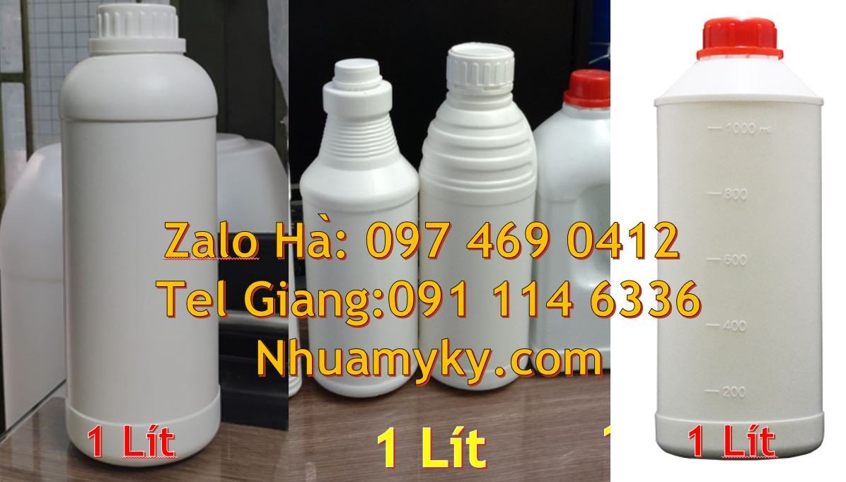 cung cấp chai nhựa 250ml.1l,chai nhựa 1l màu trắng xanh vàng,chai giá