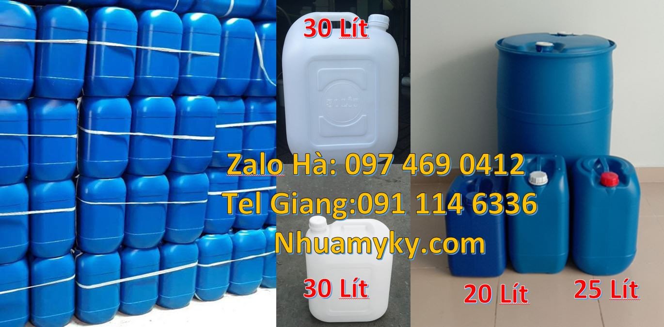 can 25l màu trắng,can 18l đựng rượu,can 20l đựng hóa chất giá rẻ nhất