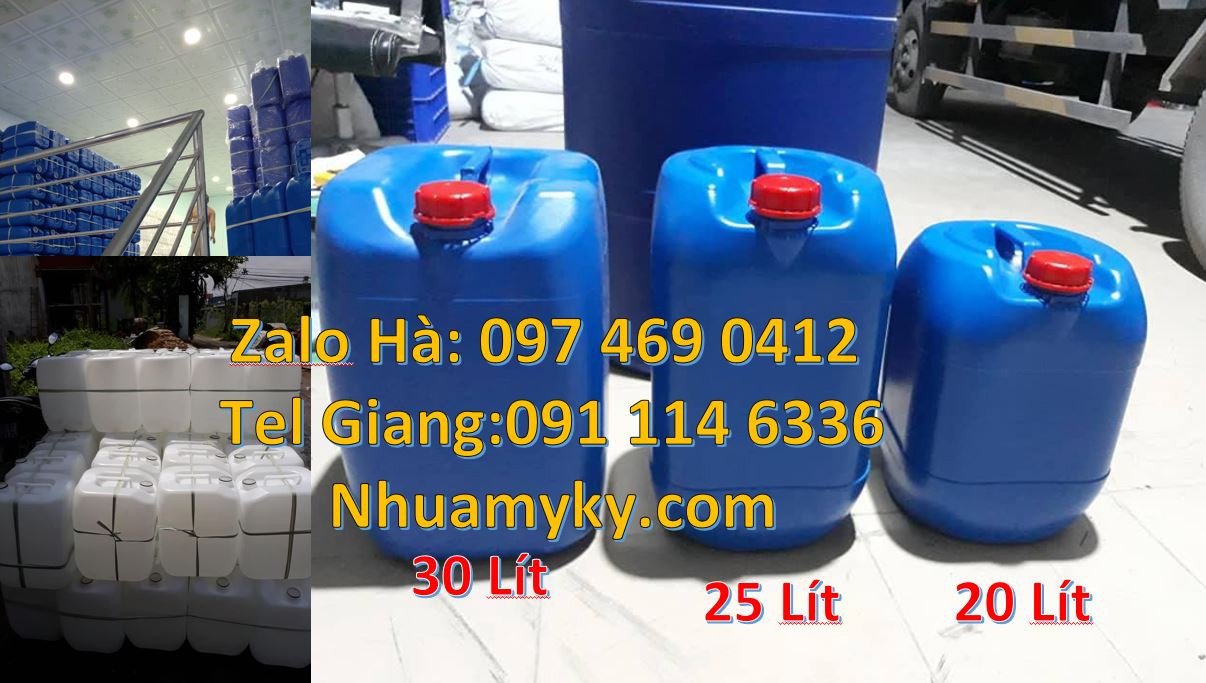 can 25l màu trắng,can 18l đựng rượu,can 20l đựng hóa chất giá rẻ nhất