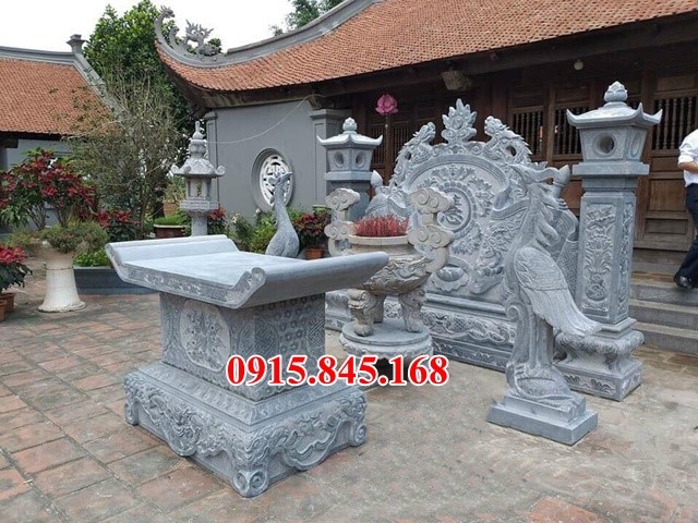 06+ Khánh hoà+ mẫu bàn lễ đá xanh rêu đẹp bán