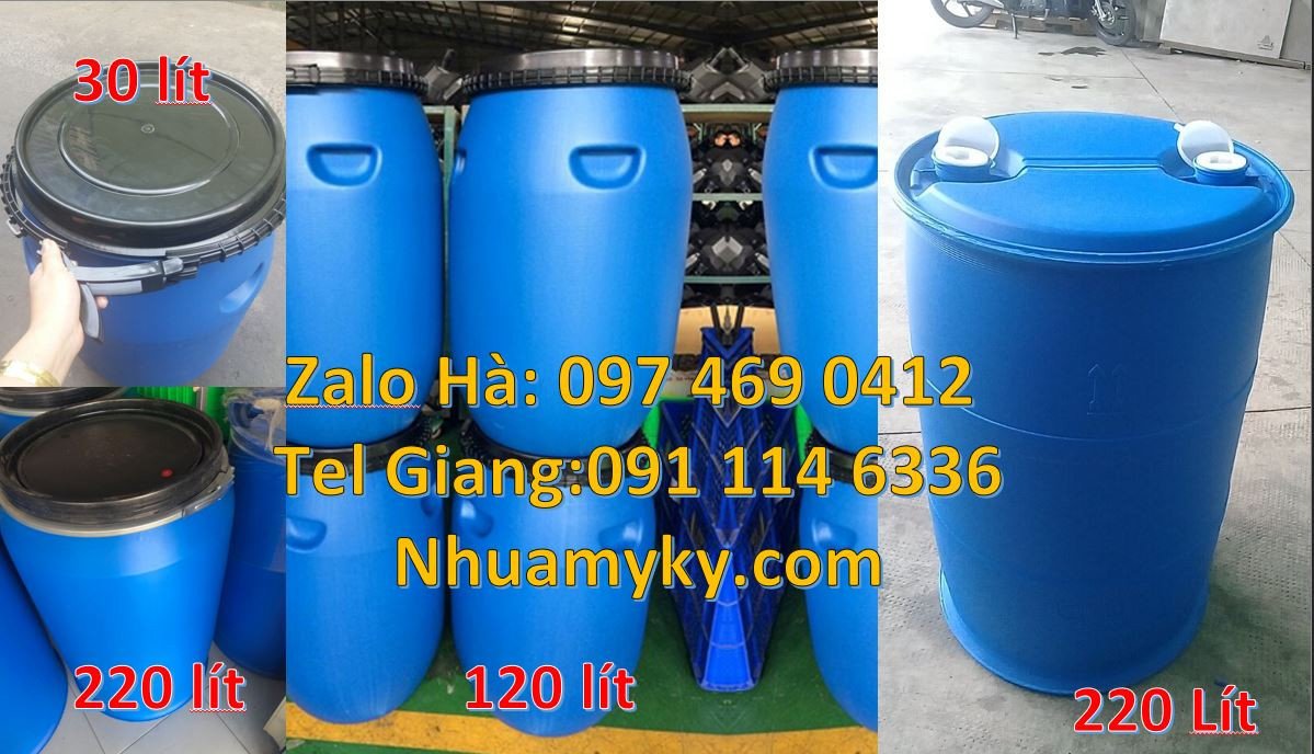phuy nhựa nắp hở đựng ngô,phuy nhựa xanh đựng gạo,phuy nhụa mới giá rẻ