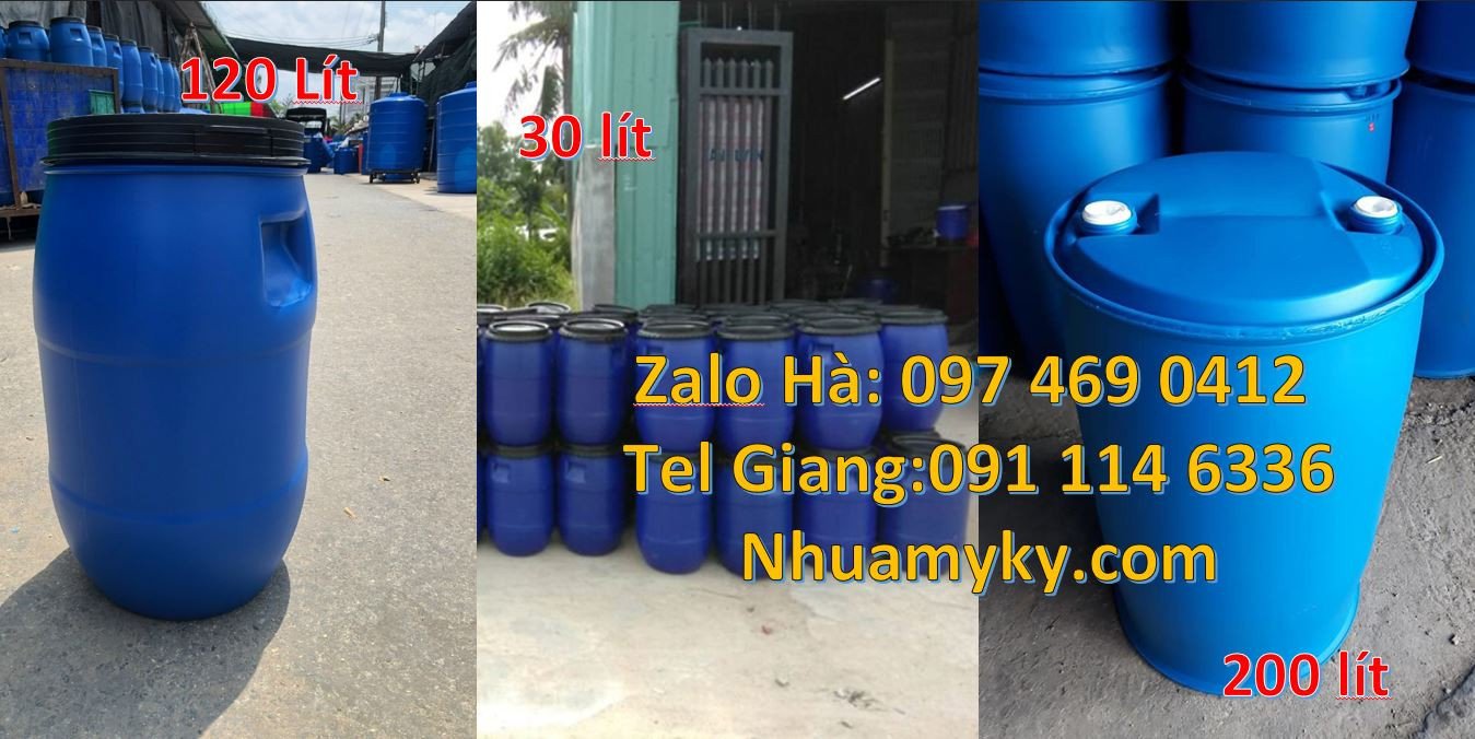 phuy nhựa nắp hở đựng ngô,phuy nhựa xanh đựng gạo,phuy nhụa mới giá rẻ