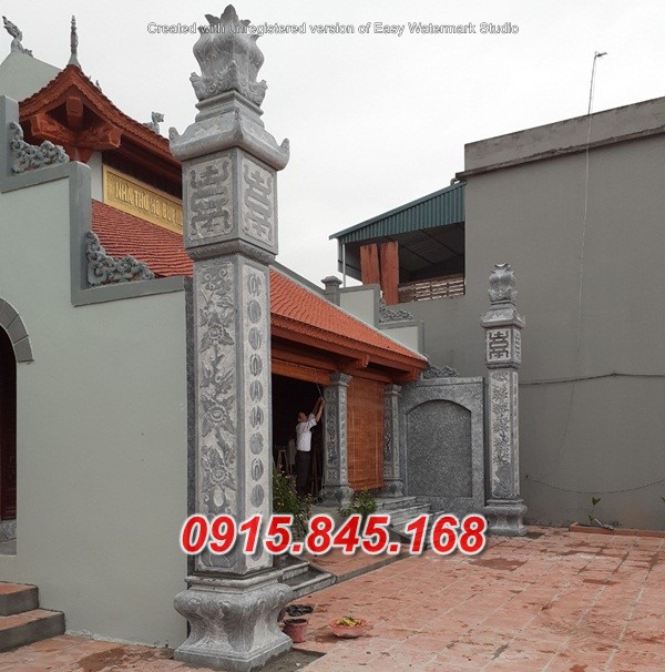 42+ Bạc liêu+ mẫu cột đồng trụ bằng đá xanh rêu bán