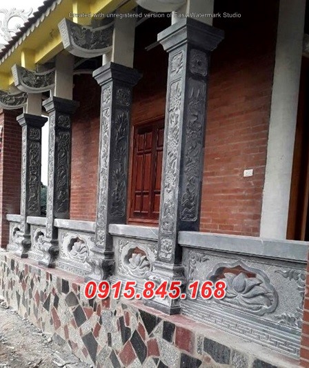42+ Bạc liêu+ mẫu cột đồng trụ bằng đá xanh rêu bán