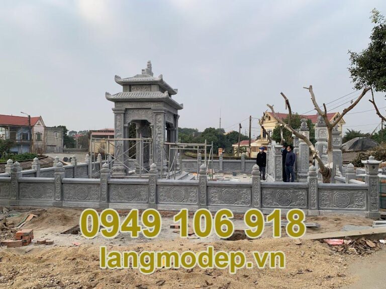 Lắp đặt khu lăng mộ đá xanh đen năm 2023