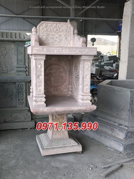 Mẫu miếu thờ thần linh bằng đá đẹp bán tại vĩnh long - bàn thờ thiên