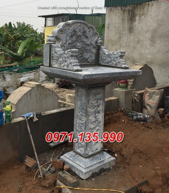 Mẫu miếu thờ thần linh bằng đá đẹp bán tại vĩnh long - bàn thờ thiên