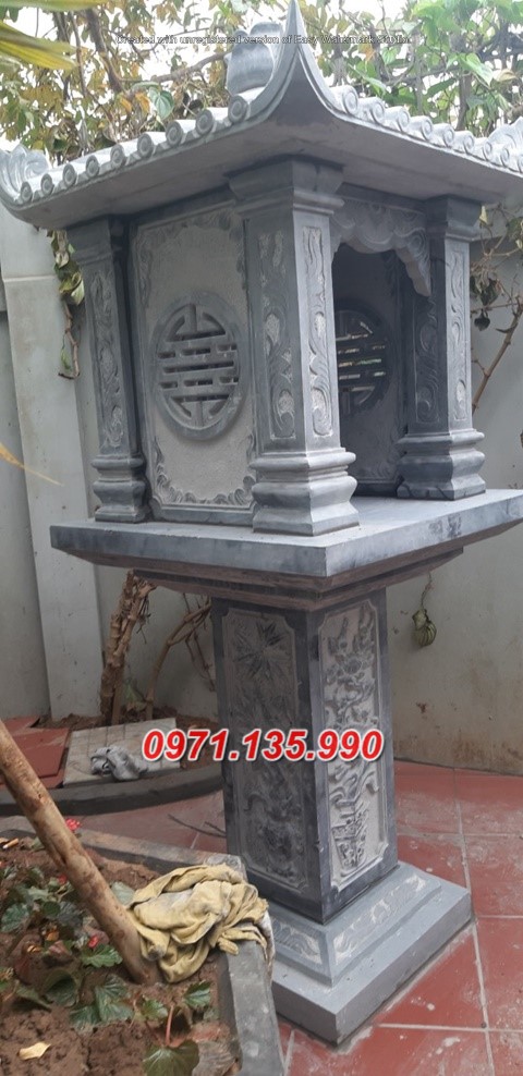 Mẫu miếu thờ thần linh bằng đá đẹp bán tại vĩnh long - bàn thờ thiên