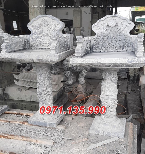 Mẫu miếu thờ ngoài trời bằng đá đẹp bán tại trà vinh - bàn thờ thiên