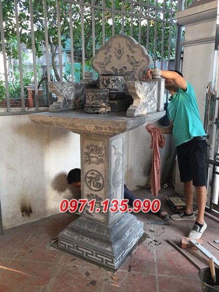 Mẫu miếu thờ ngoài trời bằng đá đẹp bán tại đồng tháp - bàn thờ thiên