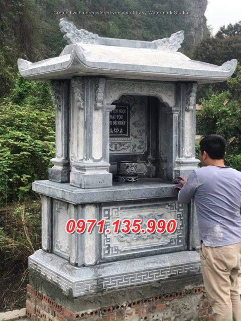 Mẫu miếu thờ thần linh bằng đá đẹp bán tại quảng nam - bàn thờ thiên