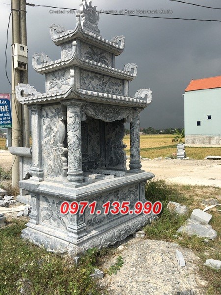 Mẫu miếu thờ thần linh bằng đá đẹp bán tại quảng nam - bàn thờ thiên