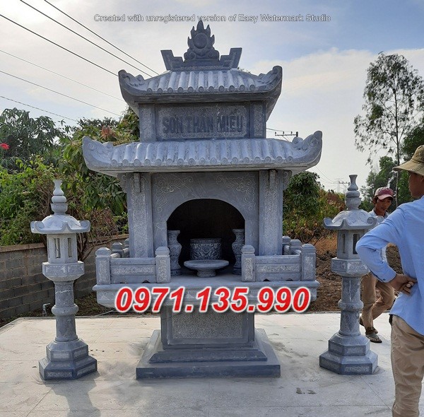 Mẫu miếu thờ thần linh bằng đá đẹp bán tại quảng nam - bàn thờ thiên