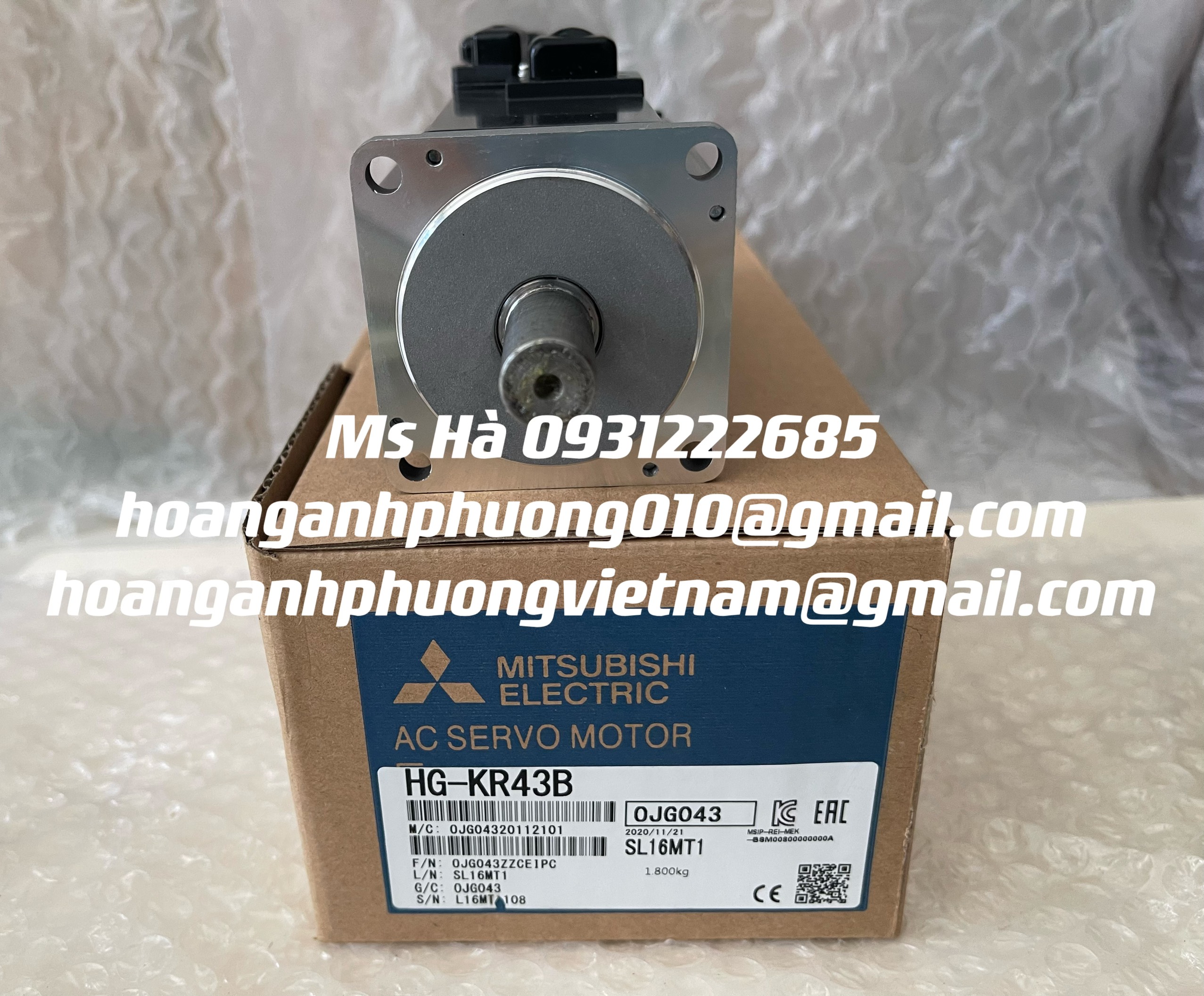 Động cơ chính hãng dòng mitsubishi HG-KR43B mới 100%