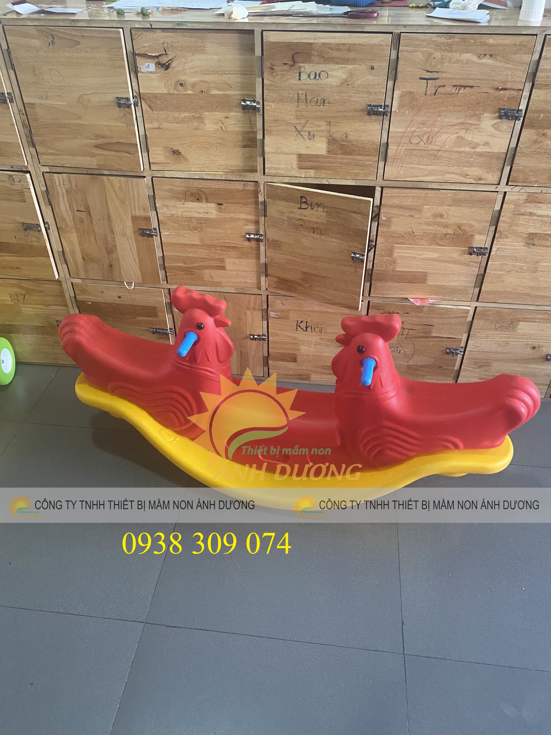 Bập bênh đôi nhập khẩu con gà, cá heo, con ngựa